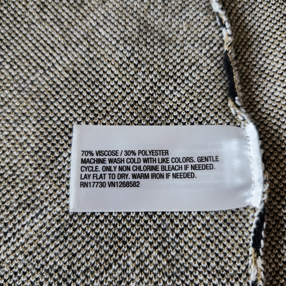 DVF Collared Sleeveless Vintage Weave Sweaterknit Wrap Dress NWT Sz XL - Picture 7 of 7